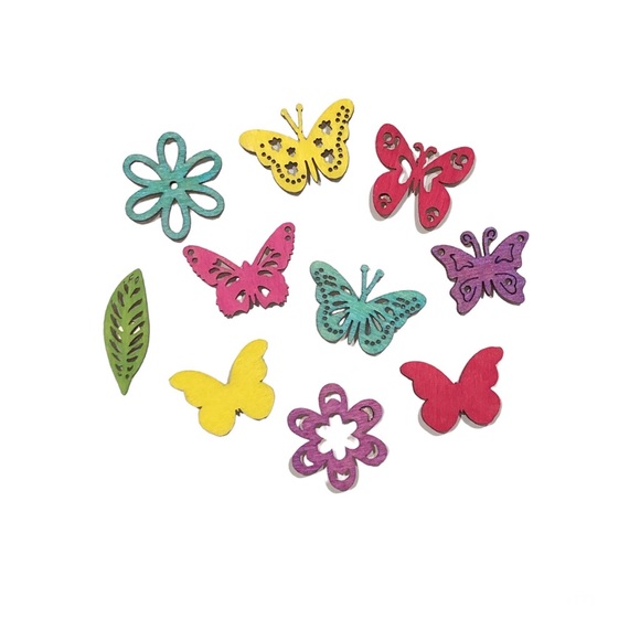 Butterfly Wooden Magnets Set - Picture 1 of 4